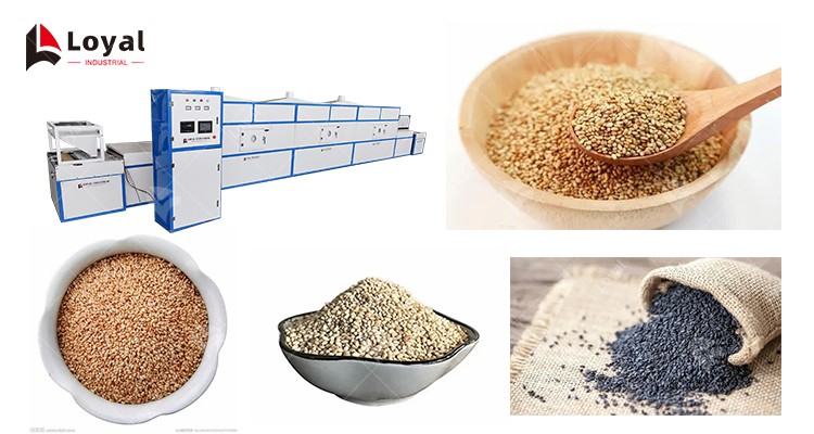 Full Automatic Microwave Grain Sesame Drying Roasting Machine